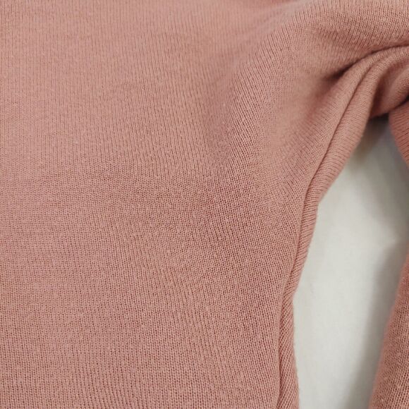 Splendid Womens Cropped Hoodie FUZZY Pink Long Sleeve Thumbholes Raw Hem Small - Picture 11 of 11